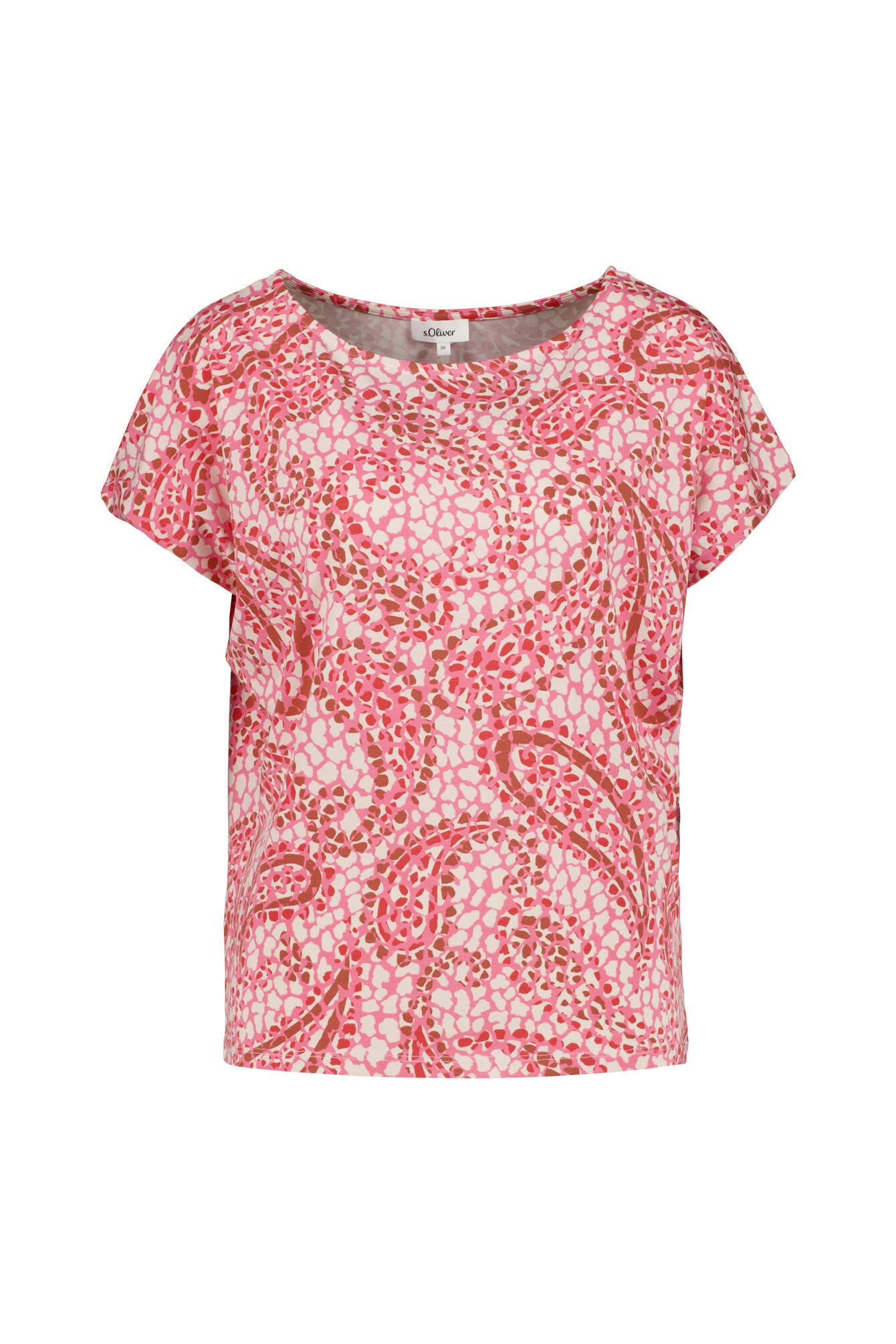 T-Shirt aus Viskose - 33A0-RED - Pink