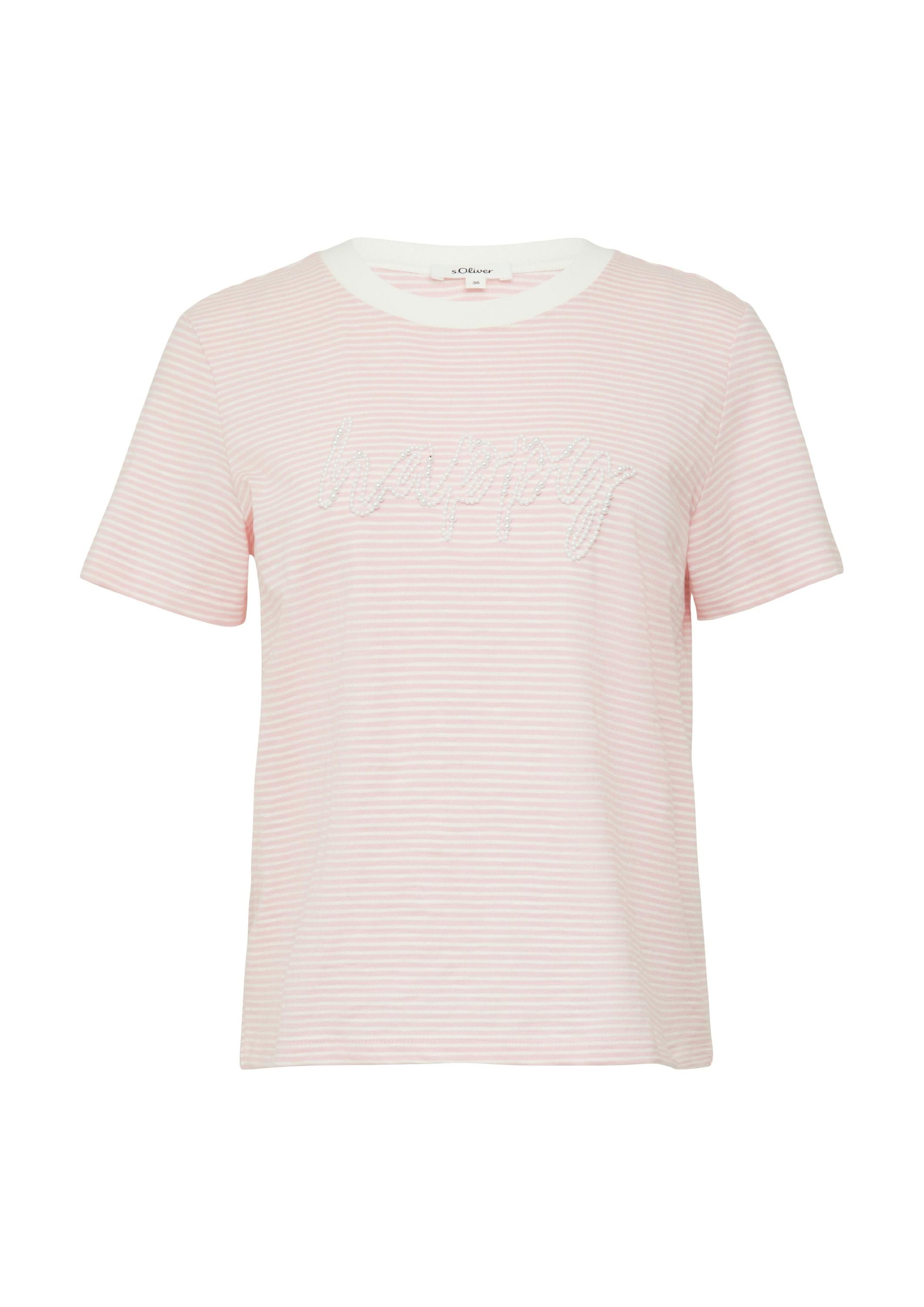 T-Shirt aus Baumwolle - 41G4-LILAC/PINK - Rosa