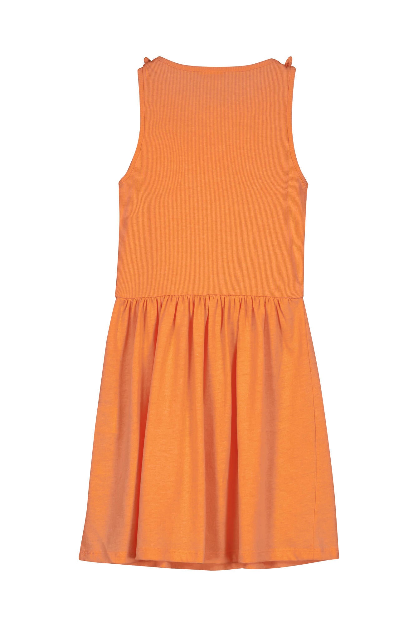 Sommerkleid Midi aus Baumwolle - 0068-WHITE - Orange