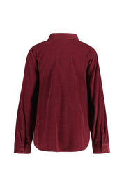 Cord-Bluse aus Baumwolle - 3902-RED - Rot