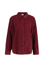 Cord-Bluse aus Baumwolle - 3902-RED - Rot