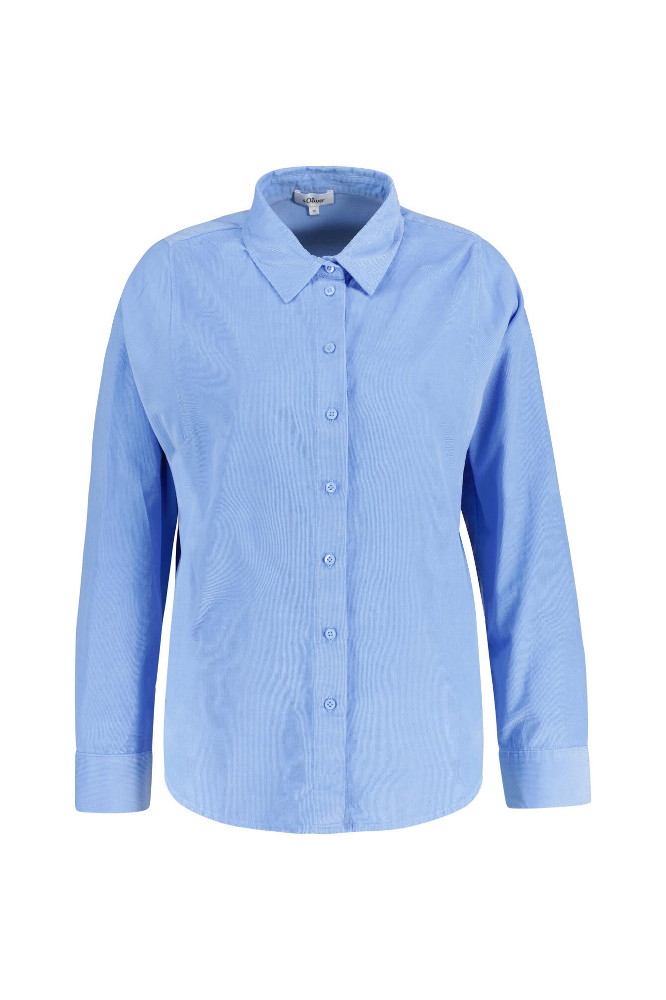 Cord-Bluse aus Baumwolle - 5141-BLUE - Blau