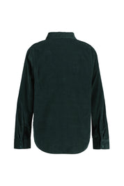 Cord-Bluse aus Baumwolle - 6933-BLUE GREEN - Grün