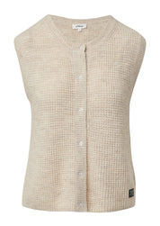 Strickweste mit Rundhalsausschnitt - 81W9-BROWN - Braun