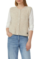 Strickweste mit Rundhalsausschnitt - 81W9-BROWN - Braun