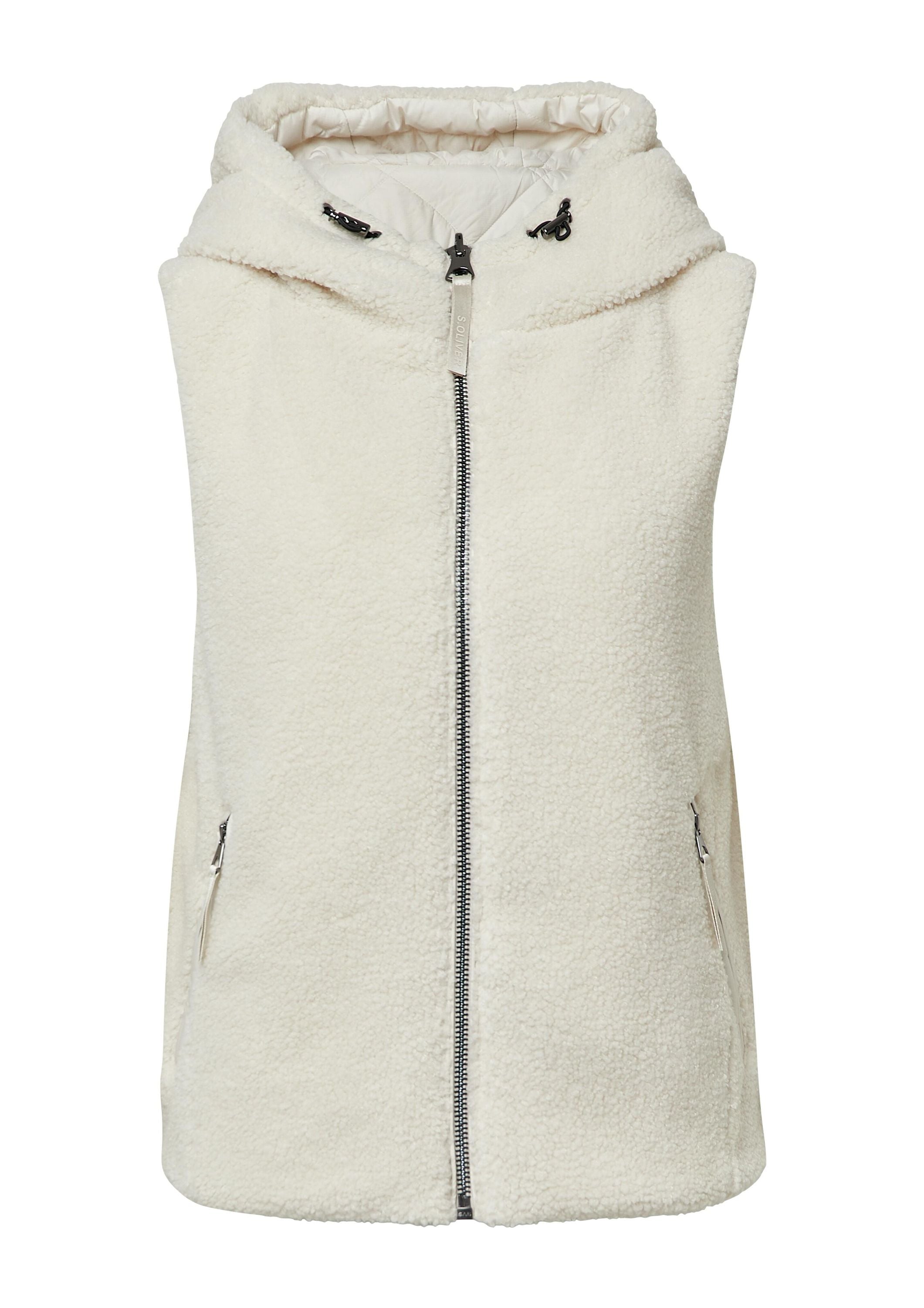 Wendeweste mit Teddyfell - 8001-BROWN - Creme