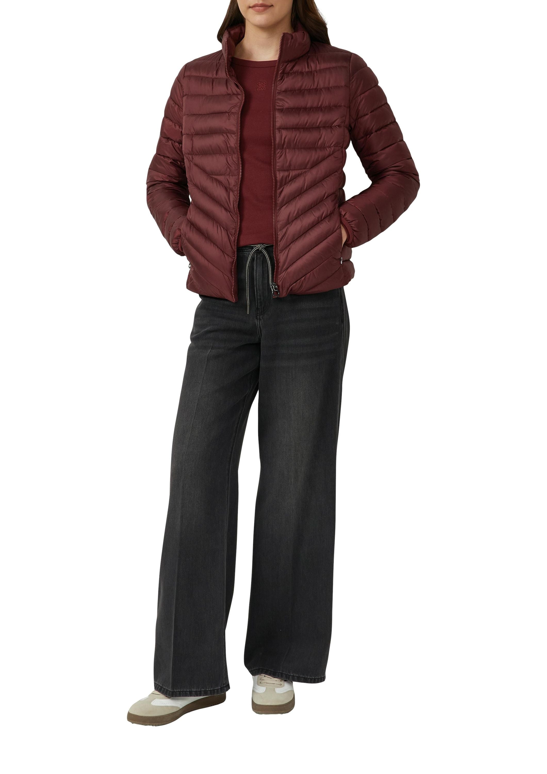 Steppjacke mit Stehkragen - 6933-BLUE GREEN - Rot