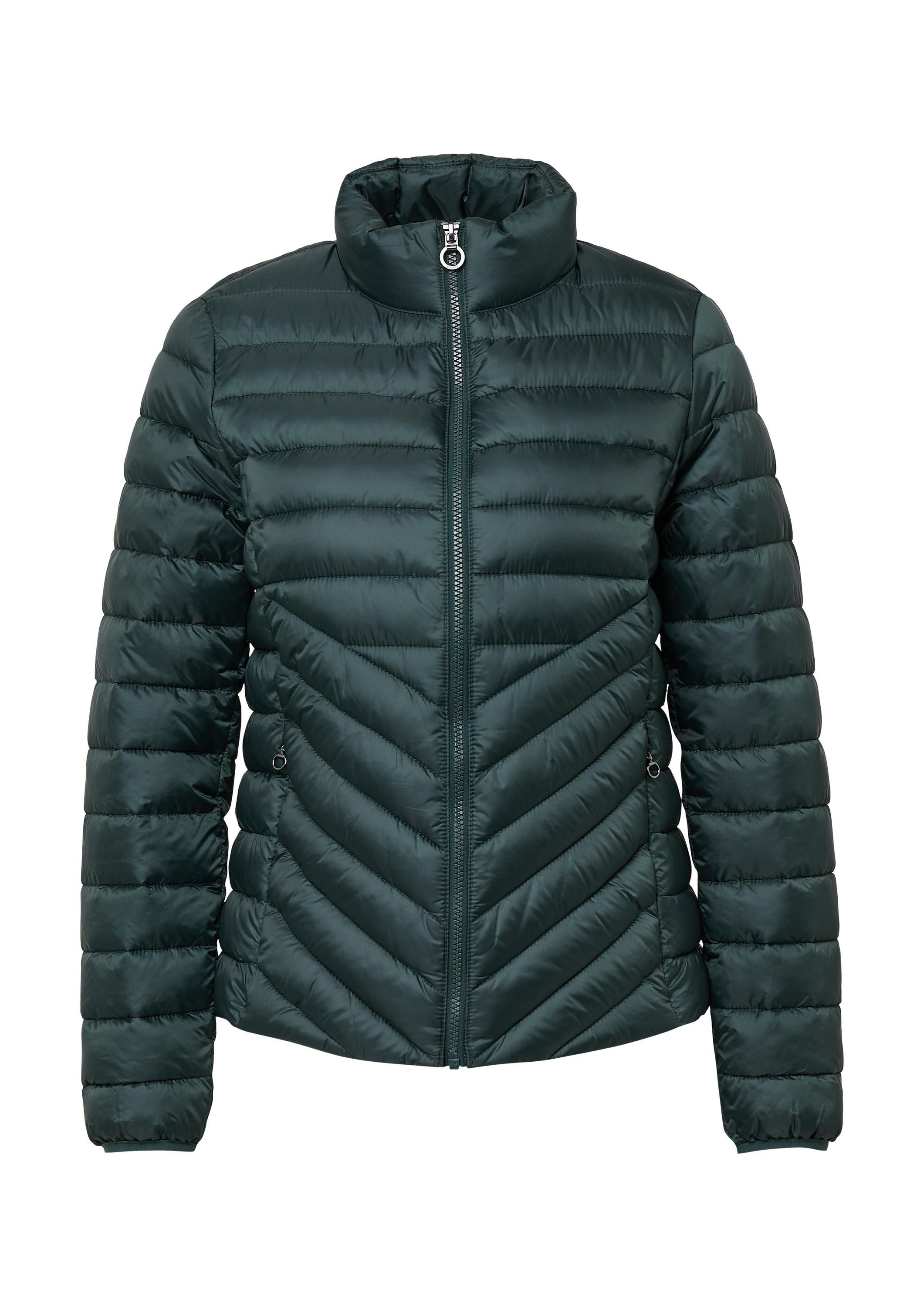 Steppjacke mit Stehkragen - 6933-BLUE GREEN - Grün