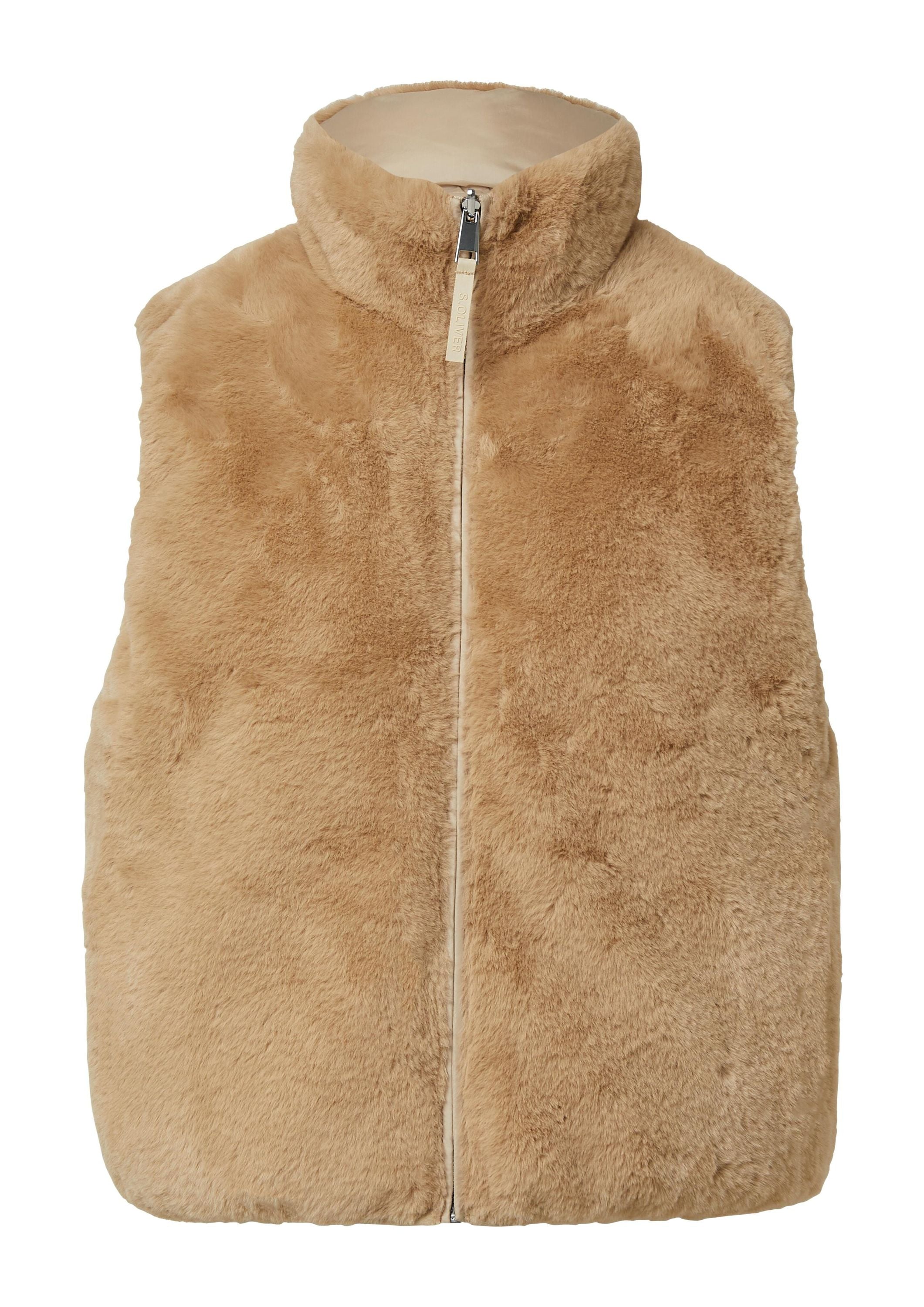 Weste mit Stehkragen - 8401-BROWN - Braun
