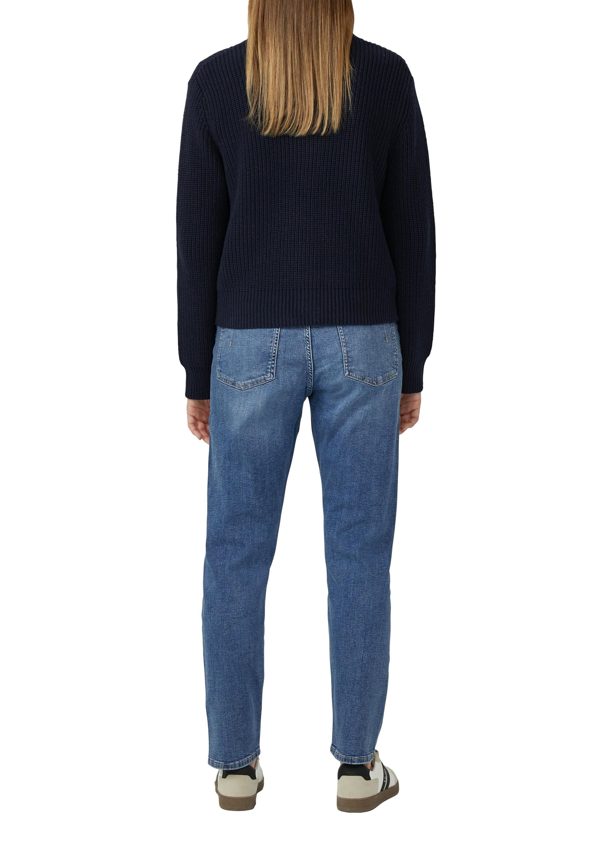 Strickjacke mit Knöpfen - 5959-BLUE - Blau