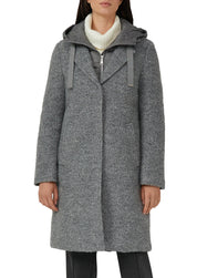 Mantel mit Steppeinsatz - 97W2-GREY/BLACK - Grau