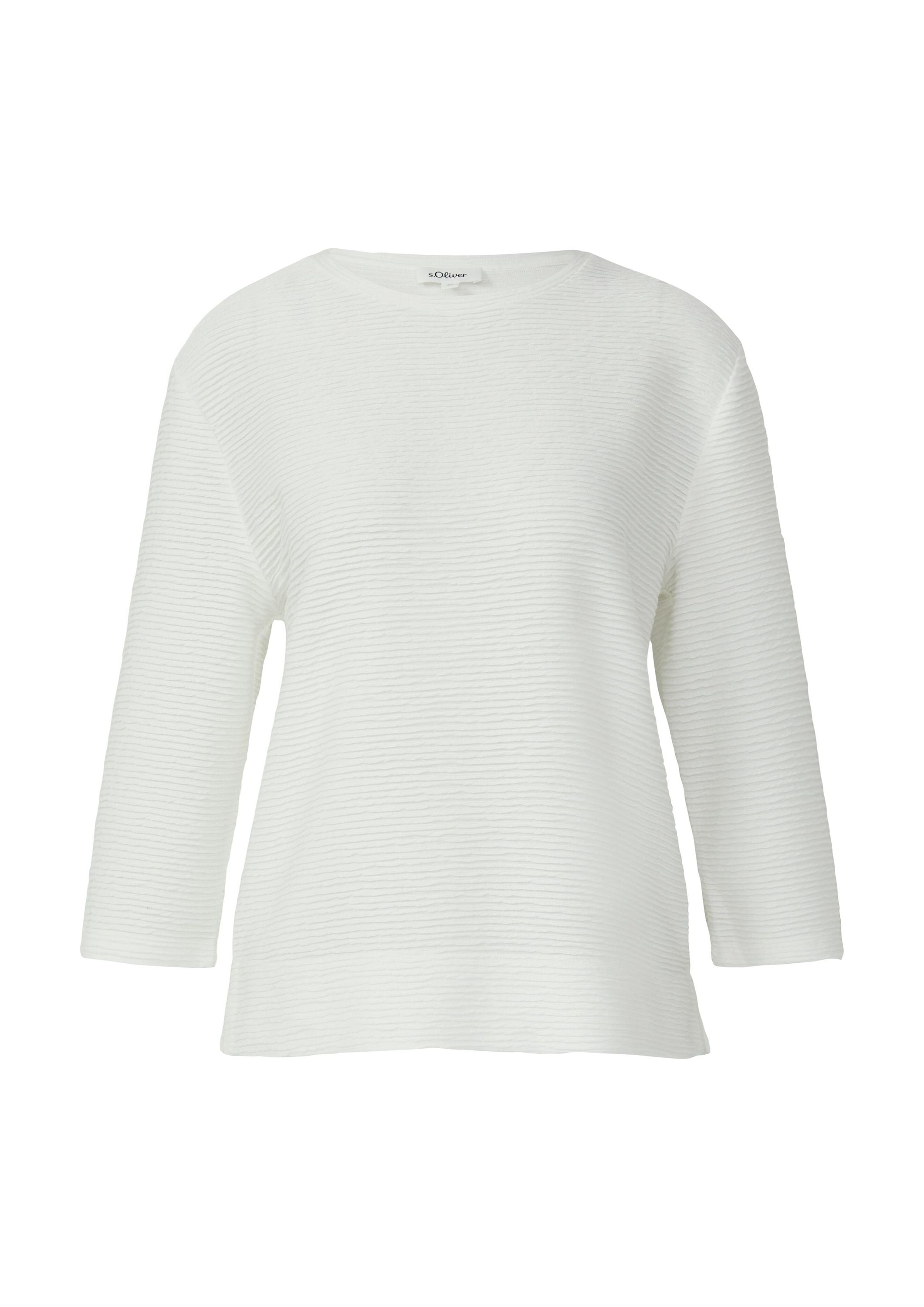 Sweatshirt Relaxed Fit - 0210-WHITE - Weiß