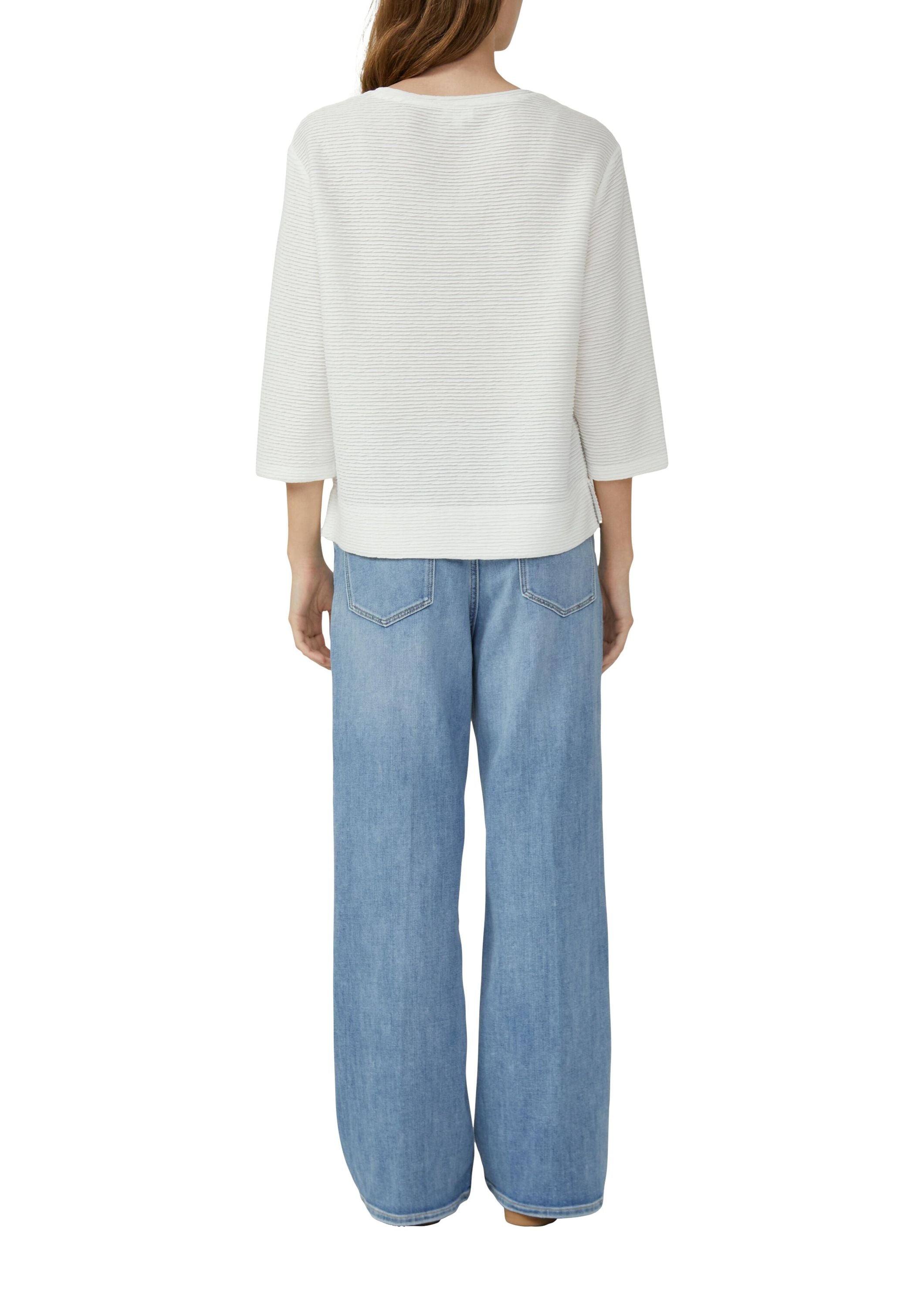 Sweatshirt Relaxed Fit - 0210-WHITE - Weiß