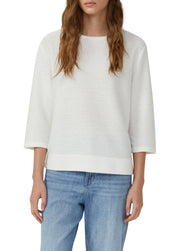 Sweatshirt Relaxed Fit - 0210-WHITE - Weiß