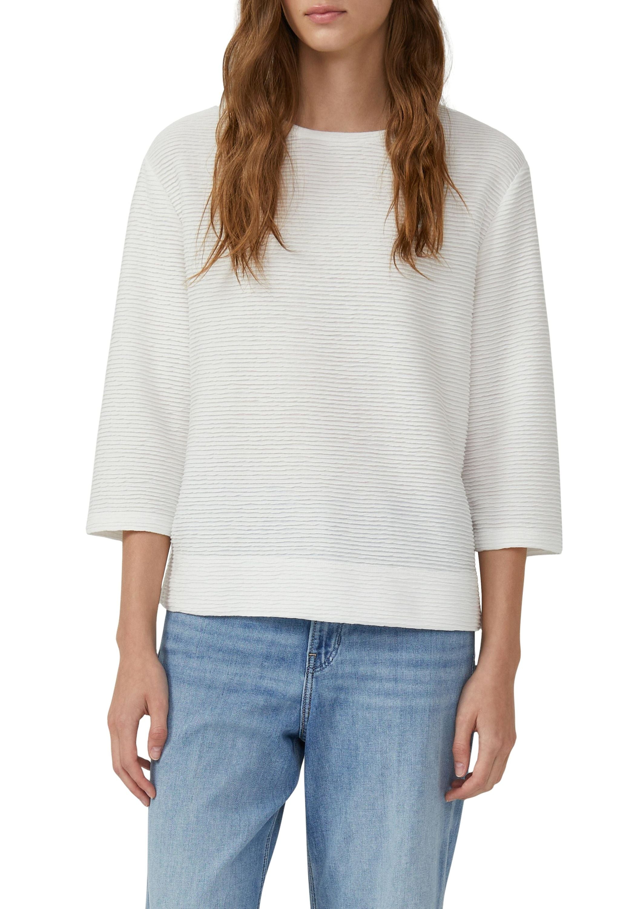 Sweatshirt Relaxed Fit - 0210-WHITE - Weiß