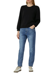 Sweatshirt aus Modalmix - 9999-GREY/BLACK - Schwarz