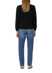 Sweatshirt aus Modalmix - 9999-GREY/BLACK - Schwarz