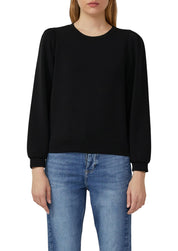 Sweatshirt aus Modalmix - 9999-GREY/BLACK - Schwarz