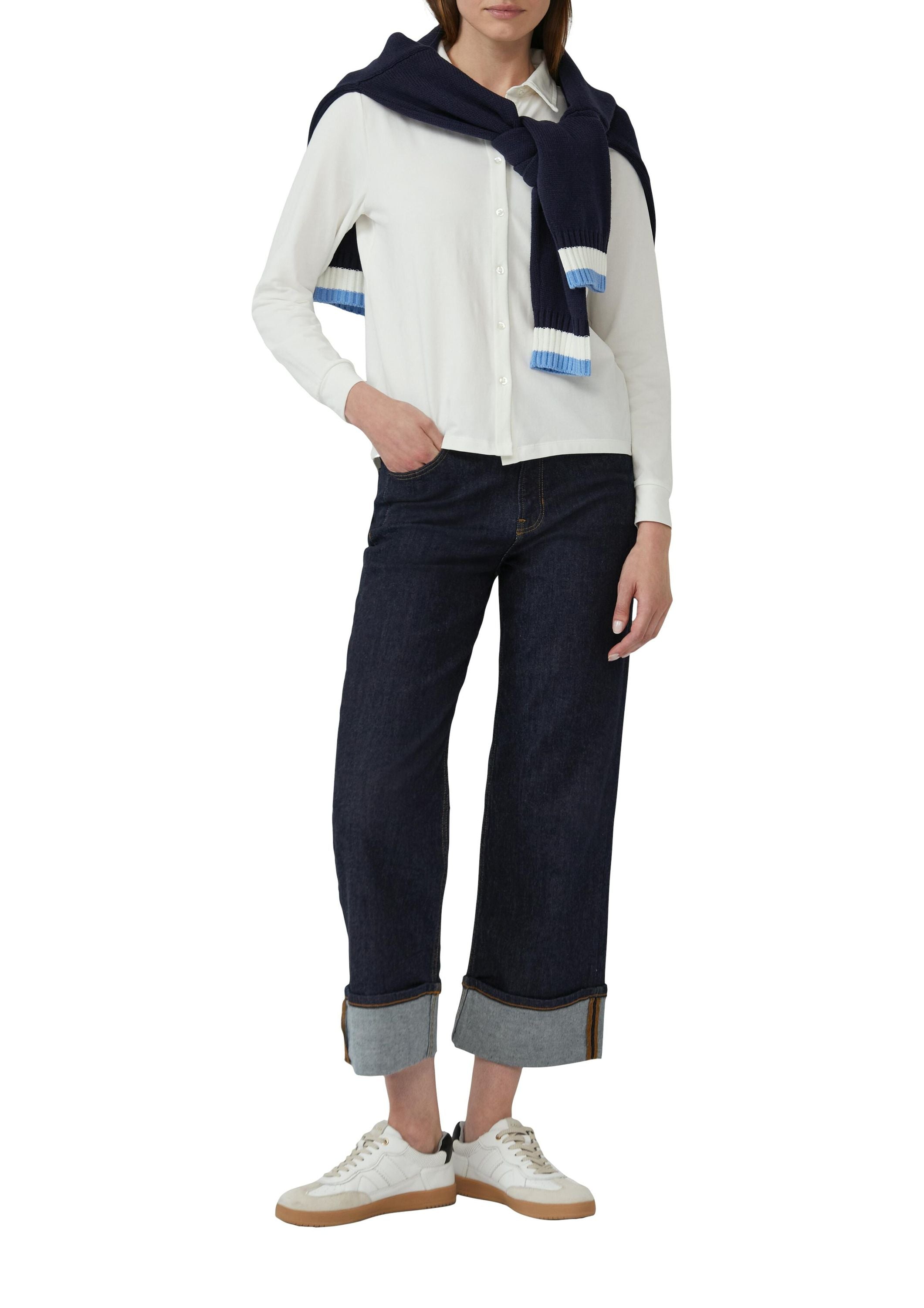 Bluse Regular Fit - 0210-WHITE - Weiß