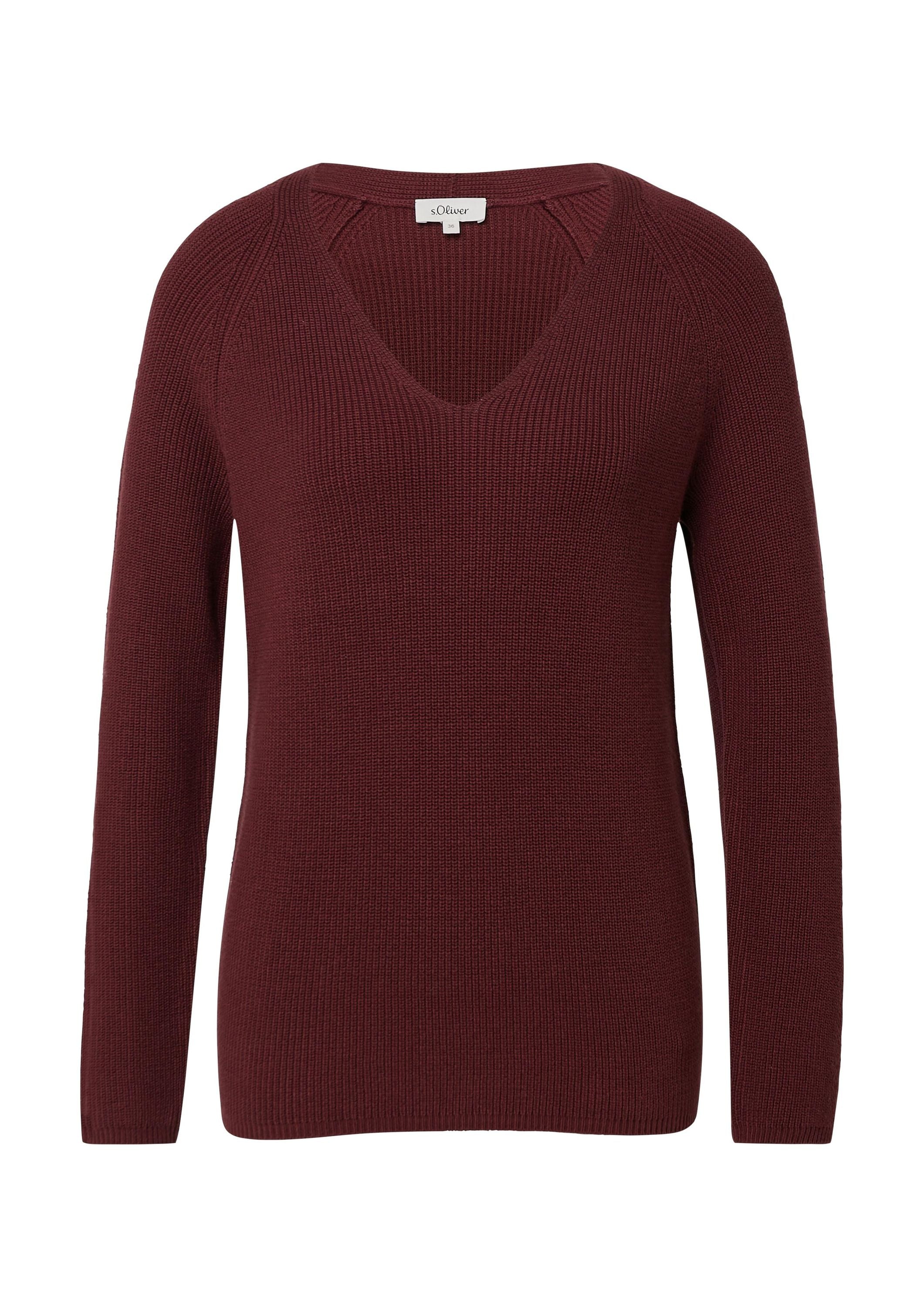 Strickpullover aus Baumwollmix - 3902-RED - Rot