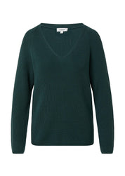 Strickpullover aus Baumwollmix - 6933-BLUE GREEN - Grün