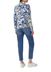 Bluse Regular Fit - 02A1-WHITE - Weiß | Blau