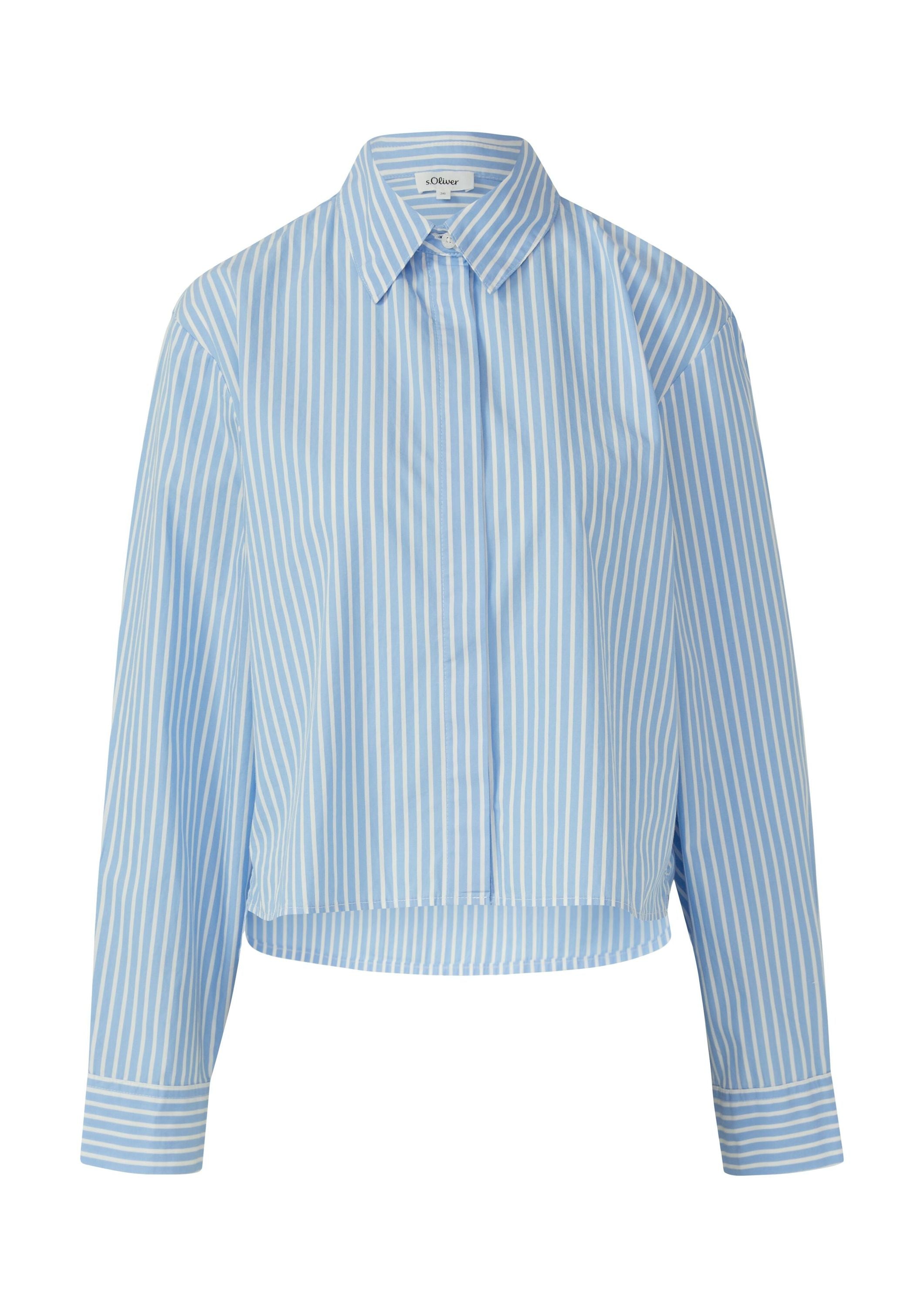 Bluse aus Baumwolle - 51G1-BLUE - Blau