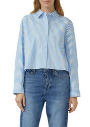 Bluse aus Baumwolle - 51G1-BLUE - Blau