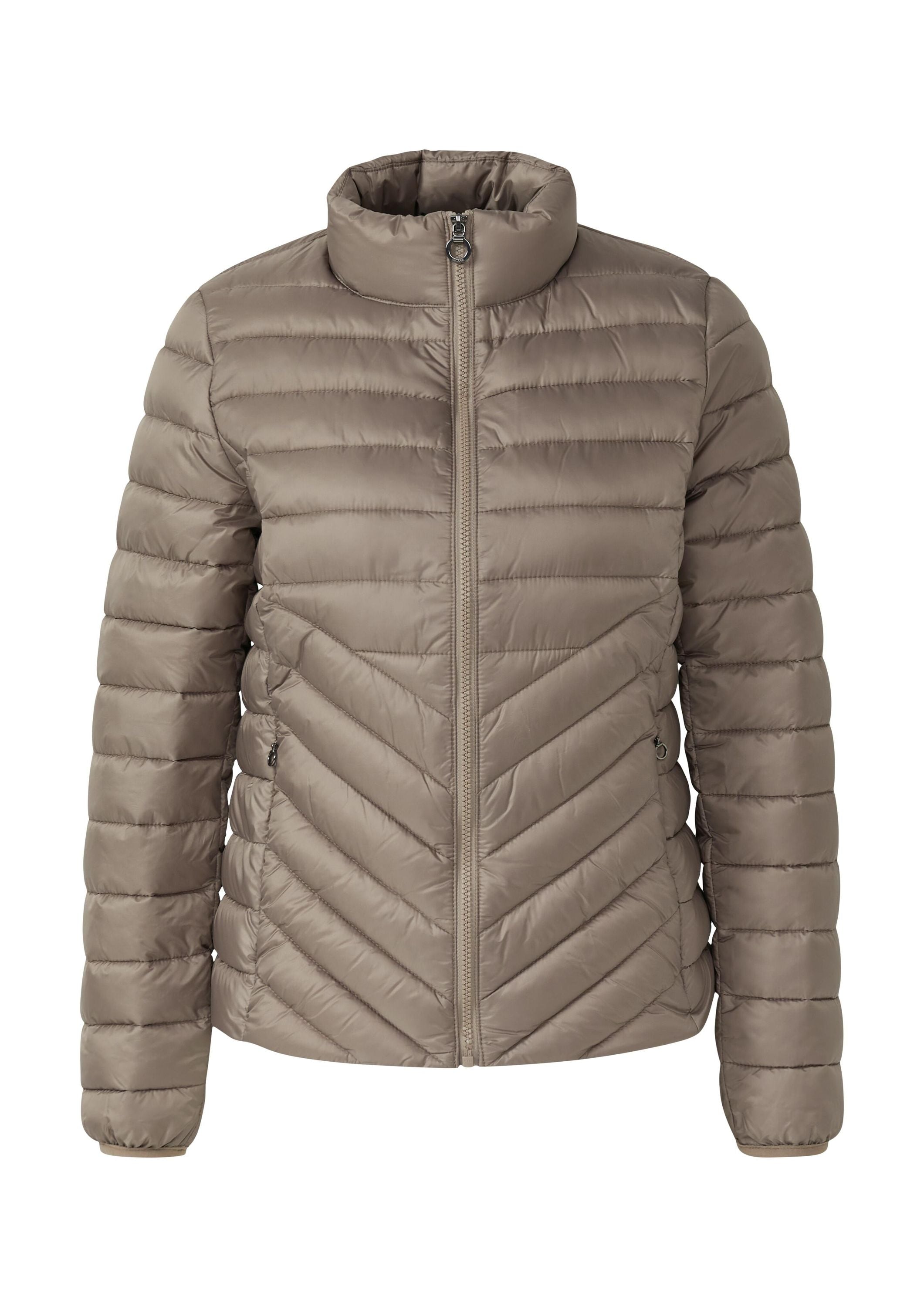Steppjacke mit Stehkragen - 6933-BLUE GREEN - Braun