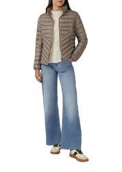 Steppjacke mit Stehkragen - 6933-BLUE GREEN - Braun