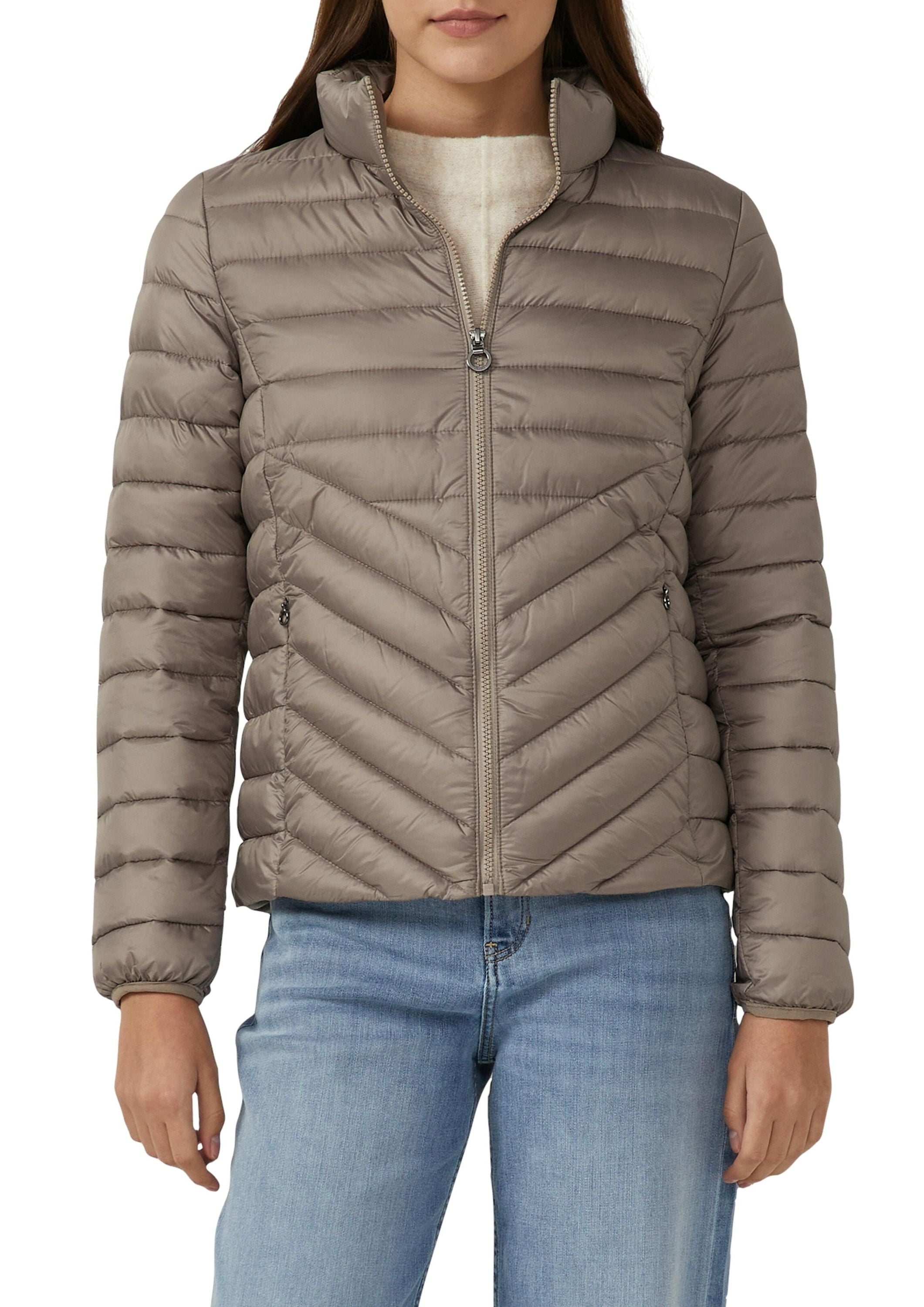 Steppjacke mit Stehkragen - 6933-BLUE GREEN - Braun