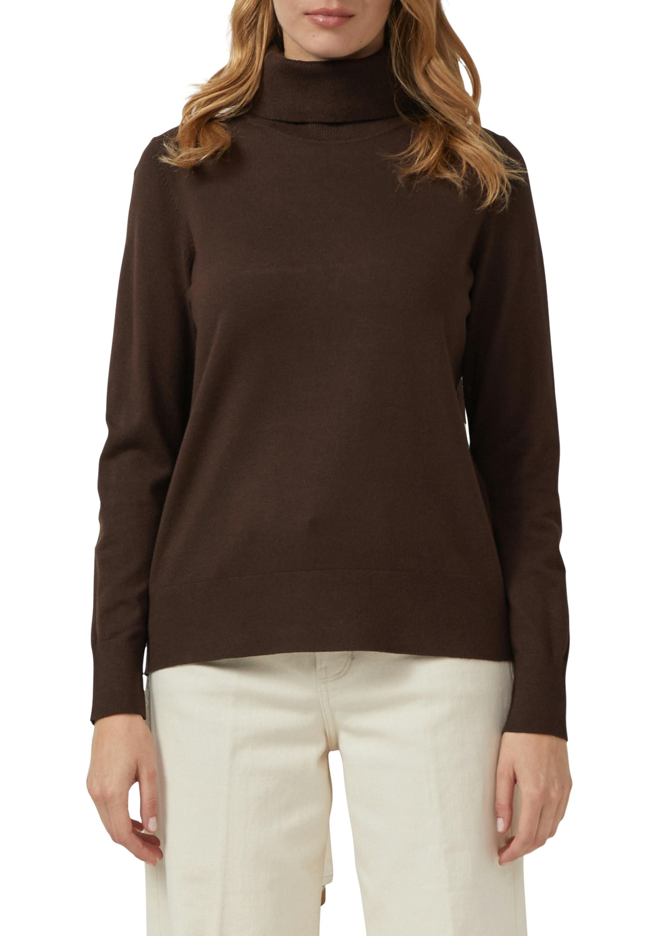 Strickpullover aus Viskosemix - 8945-BROWN - Braun