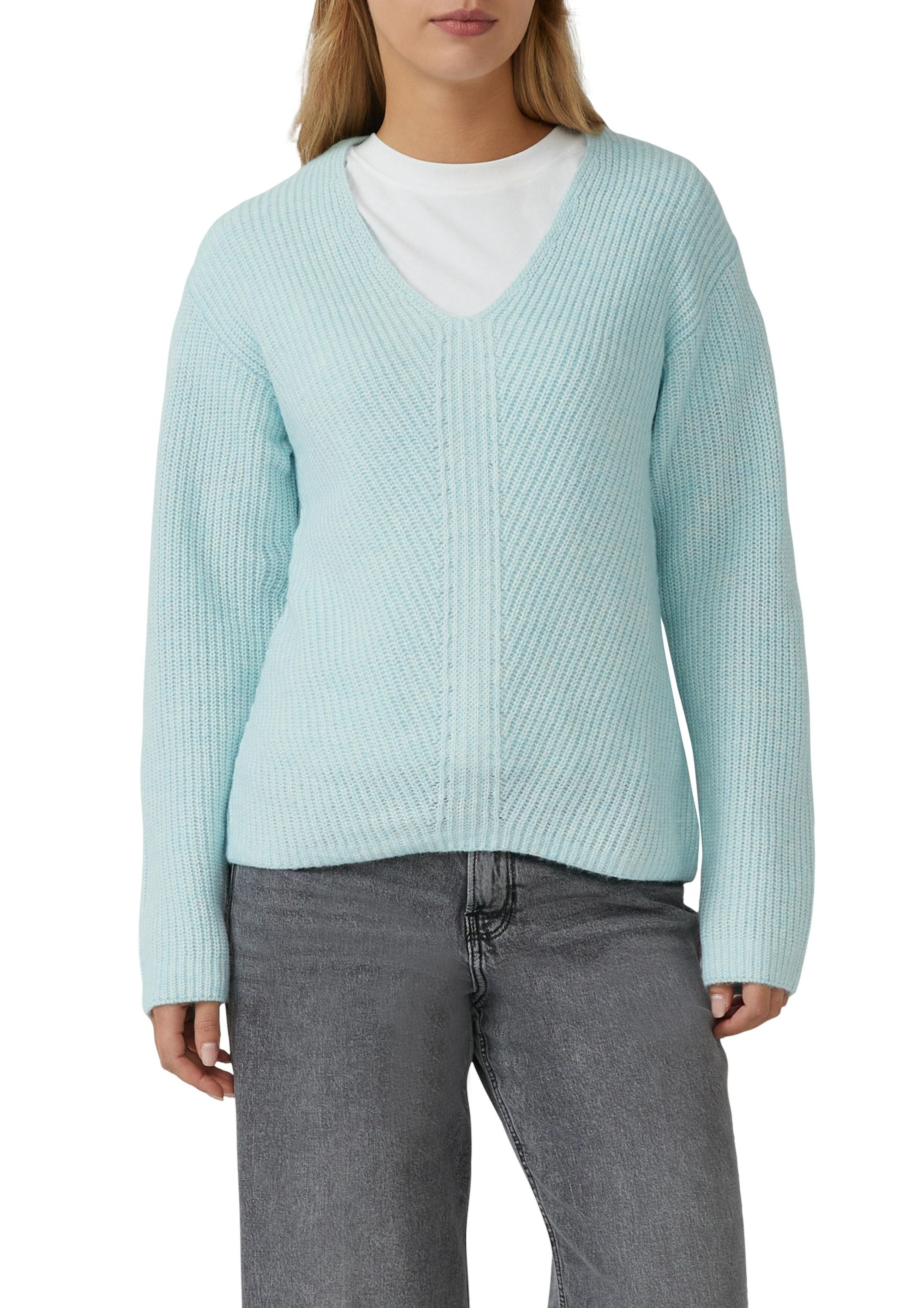 Strickpullover - 6439-BLUE GREEN - Blau