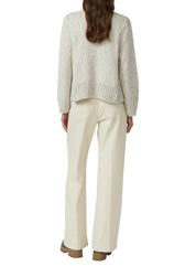 Strickjacke aus Baumwollmix - 04X3-WHITE - Weiß