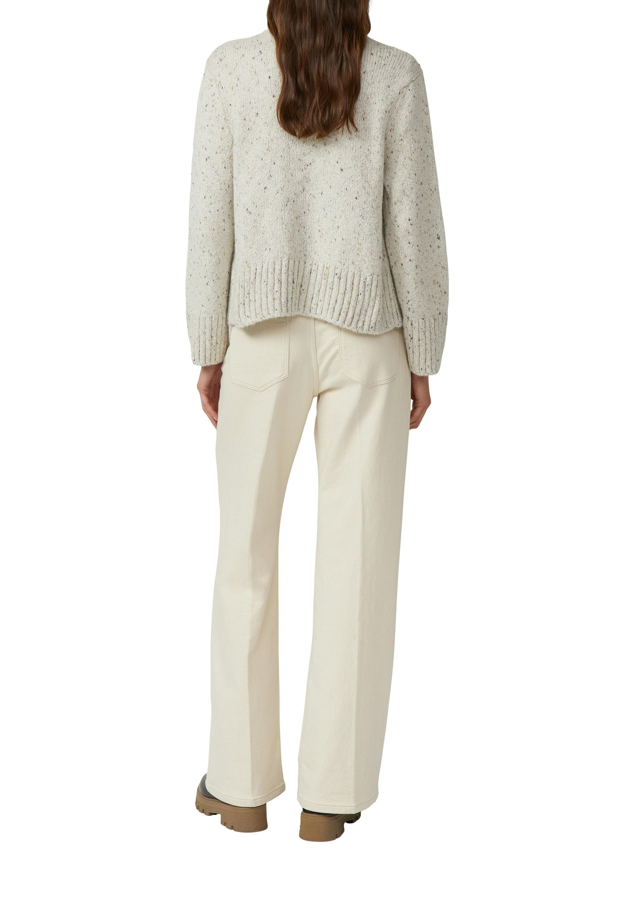 Strickjacke aus Baumwollmix - 04X3-WHITE - Weiß