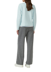Sweatshirt aus Baumwollmix - 6439-BLUE GREEN - Blau