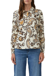 Langarmshirt aus Baumwolle - 02A2-WHITE - Weiß