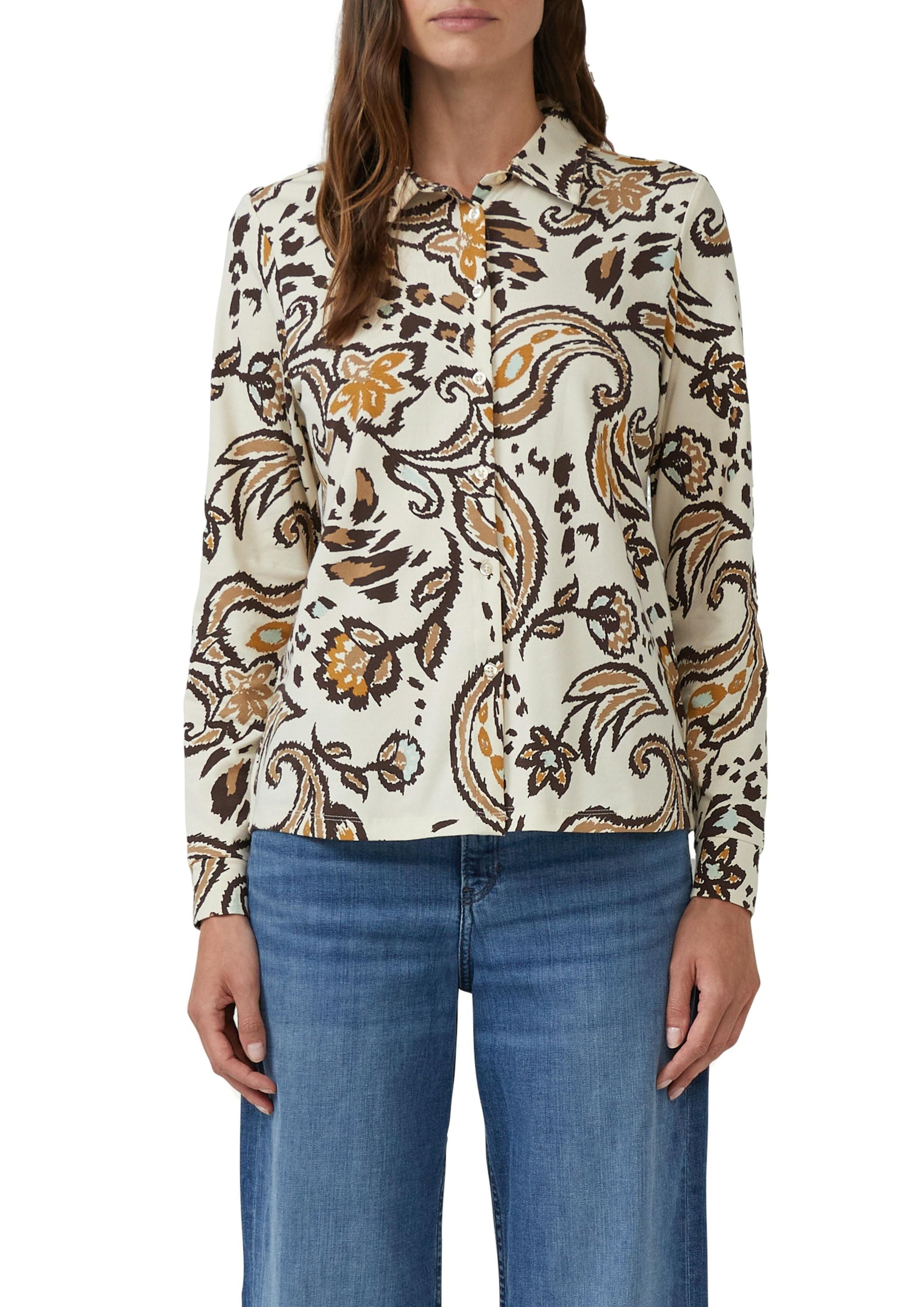 Langarmshirt aus Baumwolle - 02A2-WHITE - Weiß