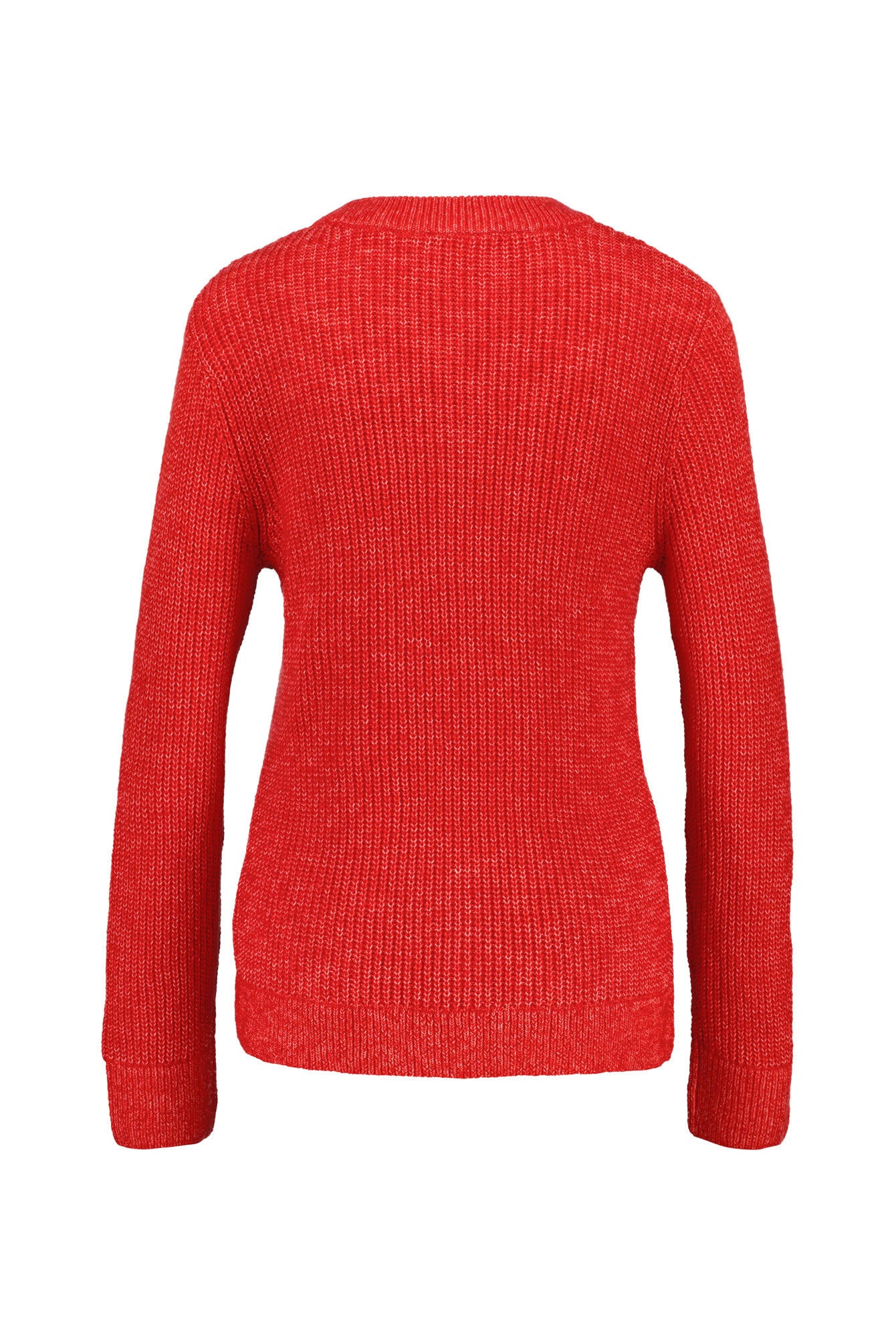 Strickpullover aus Baumwollmix - 3384-RED - Rot
