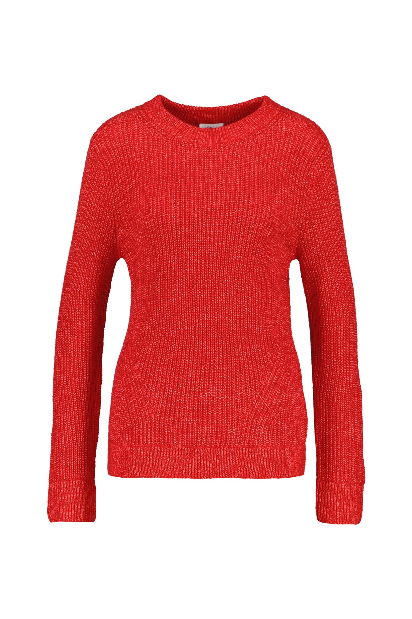 Strickpullover aus Baumwollmix - 3384-RED - Rot