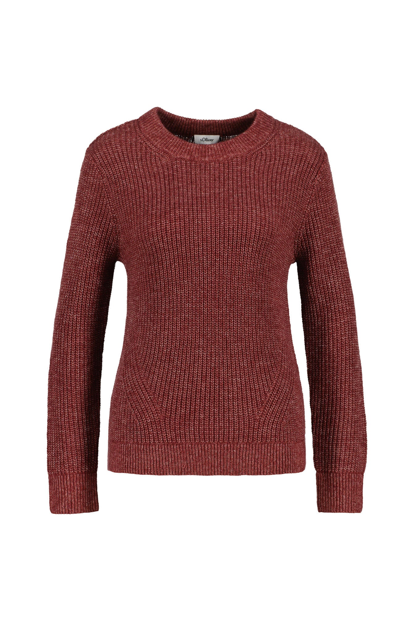 Strickpullover aus Baumwollmix - 3902-RED - Rot