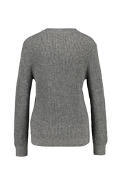 Strickpullover aus Baumwollmix - 9730-GREY/BLACK - Grau