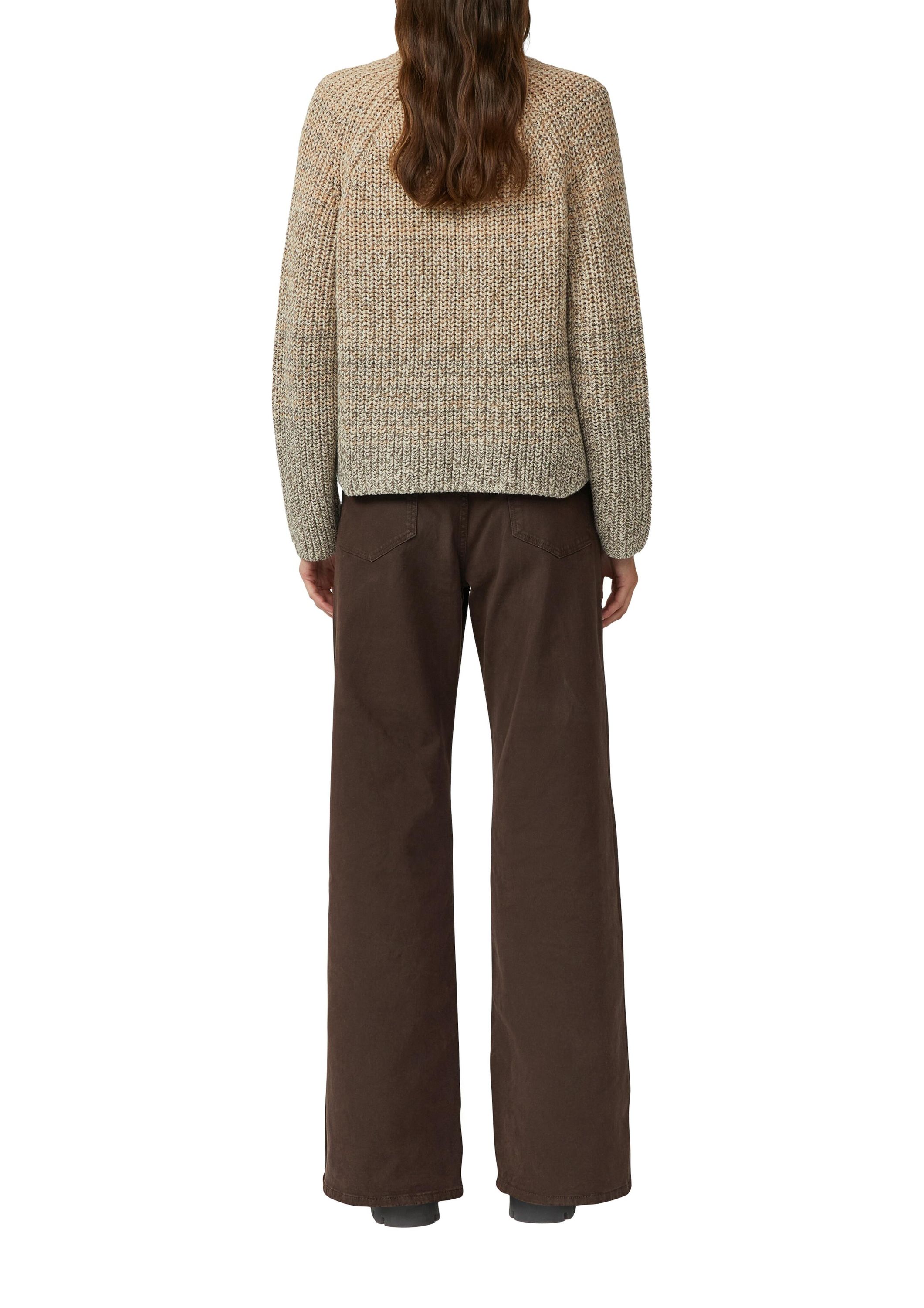 Strickjacke aus Baumwollmix - 84X5-BROWN - Braun