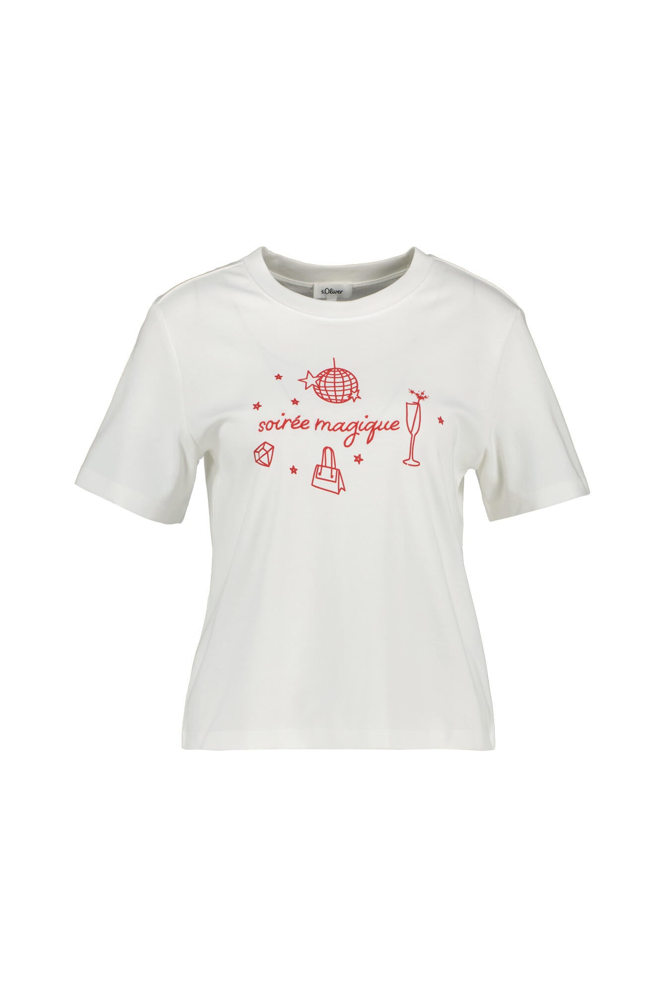 T-Shirt aus Baumwolle - 02D0-WHITE - Weiß