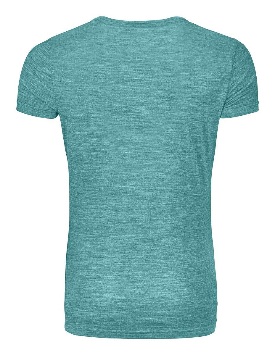 T-Shirt aus Woll-Mix - 61401-ice waterfall blend - Blau