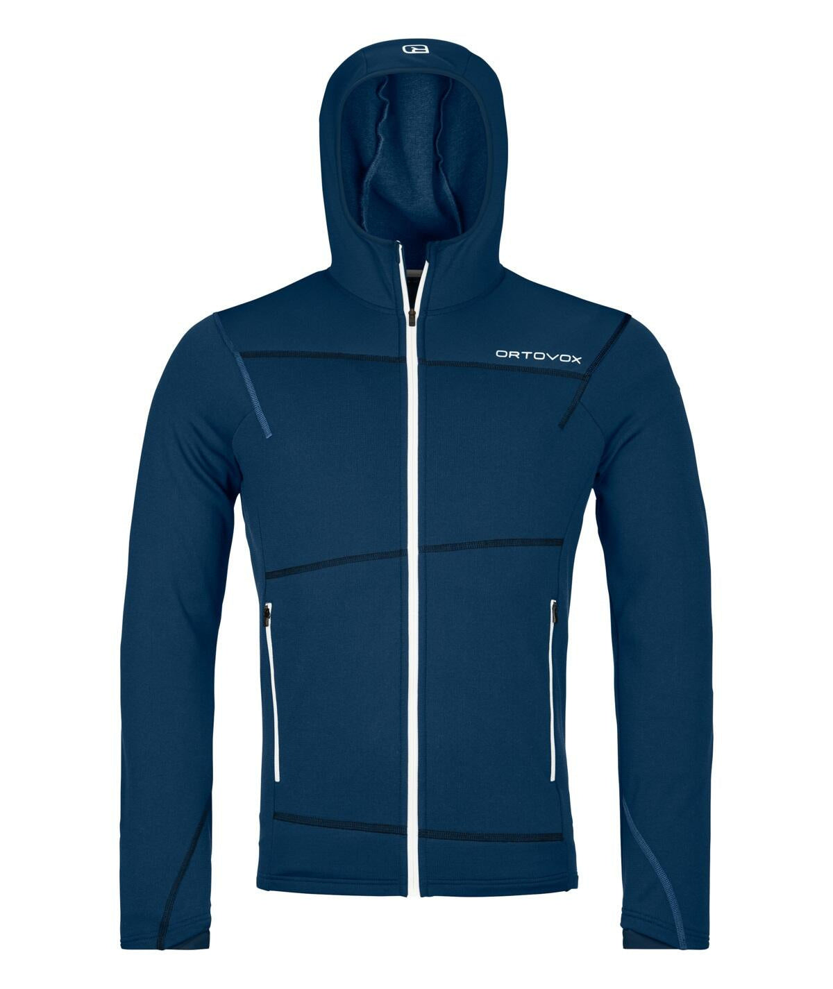 Fleecejacke mit Kapuze - 54201-deep ocean - Blau