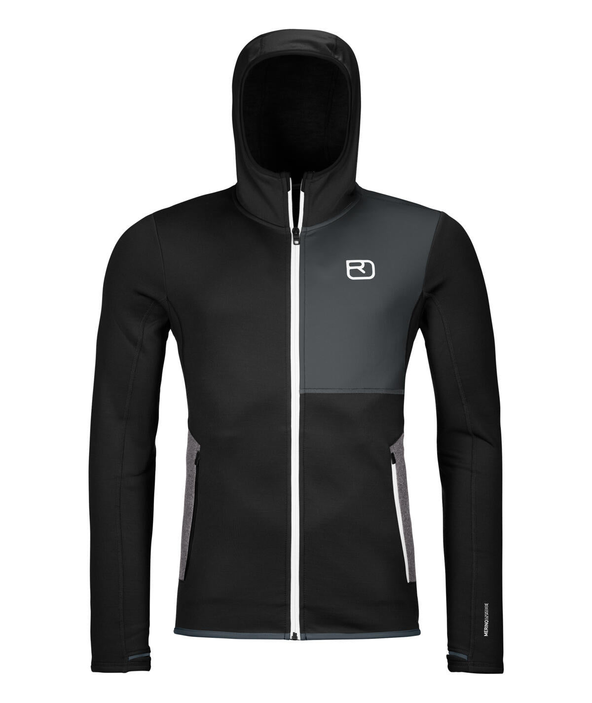 Fleecejacke mit Kapuze - 90202-black raven - Schwarz