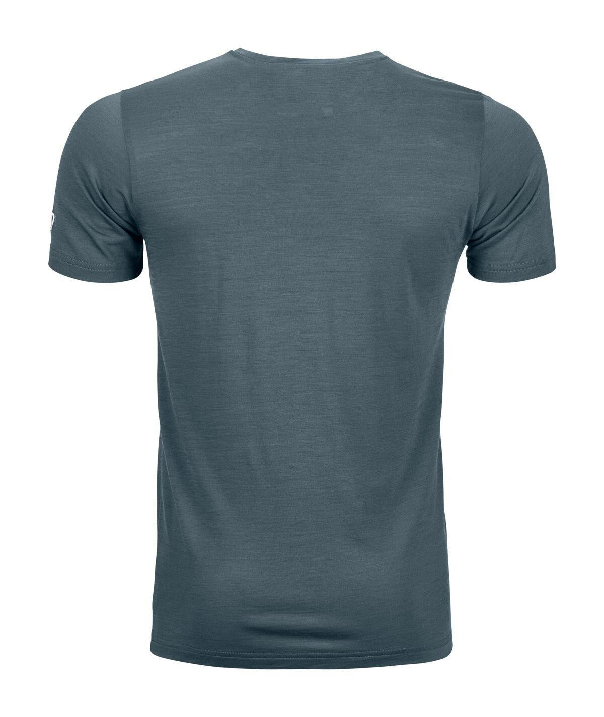 T-Shirt aus Wollmix - 87801-dark arctic grey - Blau