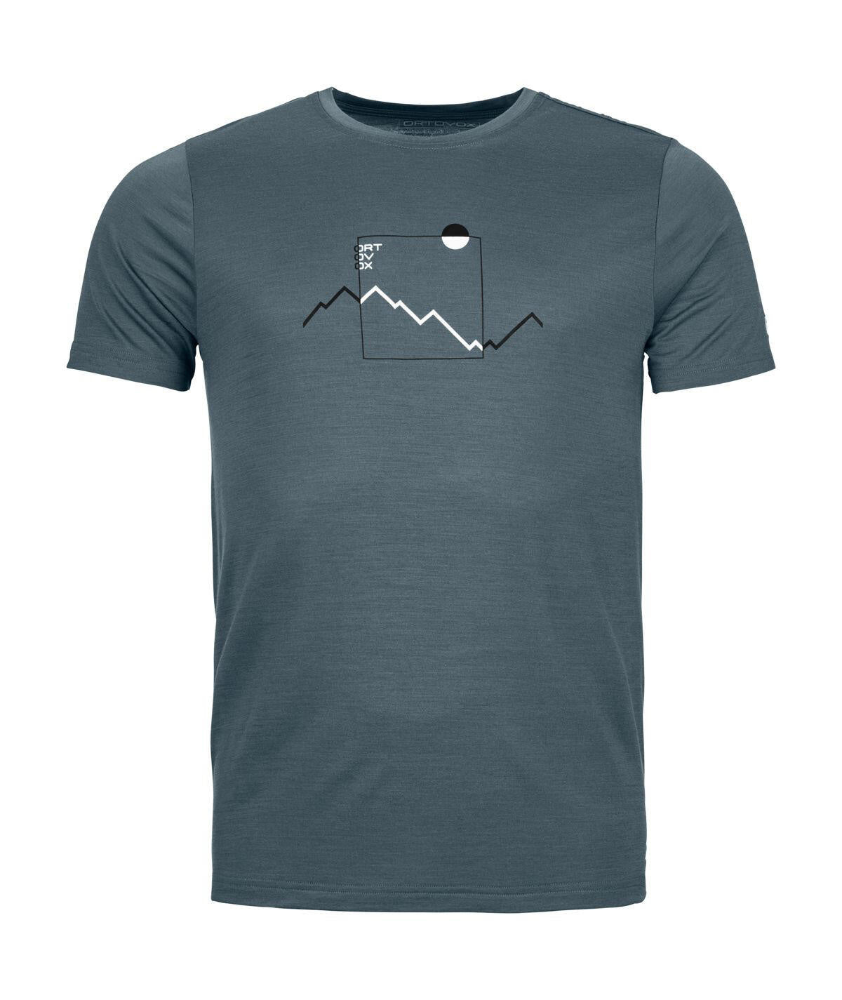 T-Shirt aus Wollmix - 87801-dark arctic grey - Grau