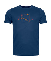 T-Shirt aus Wollmix - 54201-deep ocean - Blau